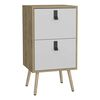 Velador TuHome Huna 2 Cajones Macadamia