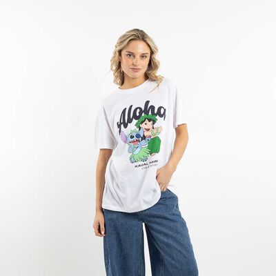 Polera Oversize Manga Corta Mujer Licencias