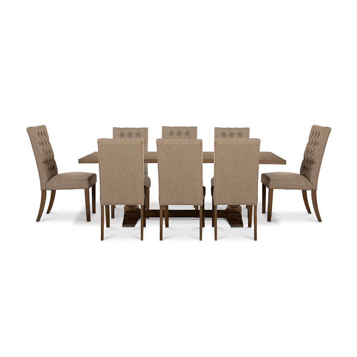 Juego de Comedor CIC Seattle 8 Sillas Walnut
