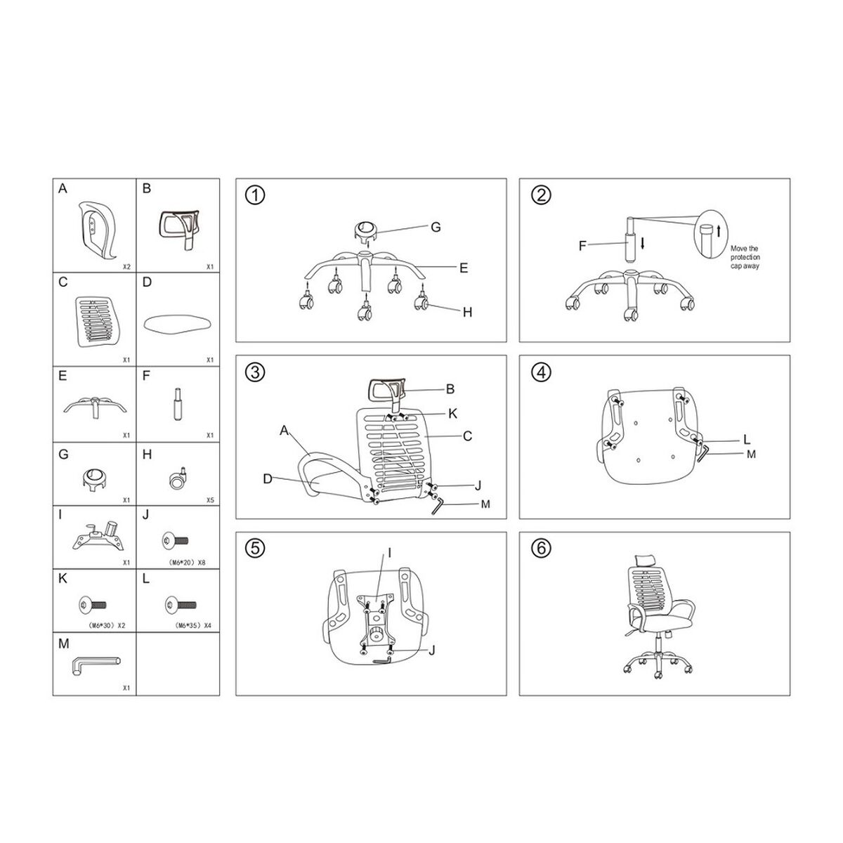 Silla Escritorio Arthome BM-805 Negro