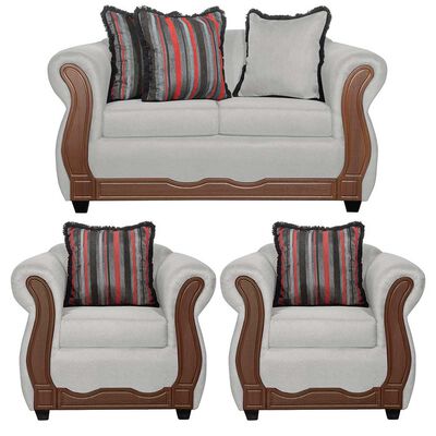 Juego de Living Black Factory Sofia 4 Cuerpos Crudo