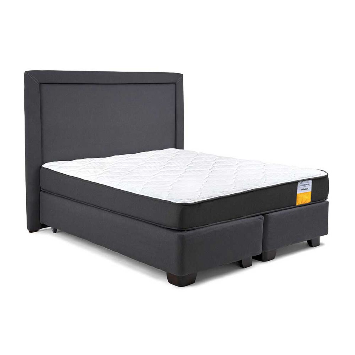 Cama Americana Drimkip Base Dividida Súper King Funcional + Respaldo