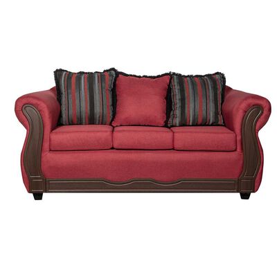 Sofá Black Factory Sofia 3 Cuerpos Burdeo