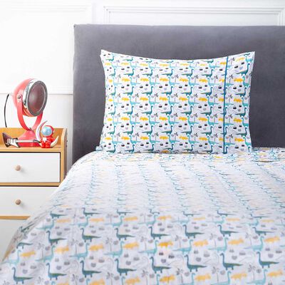 Juego de Sábanas Infantil Estampado Casanova Kids 144 Hilos 1,5 Plazas Dino