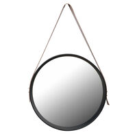 Espejo Vgo Redondo Con Correa Cuero