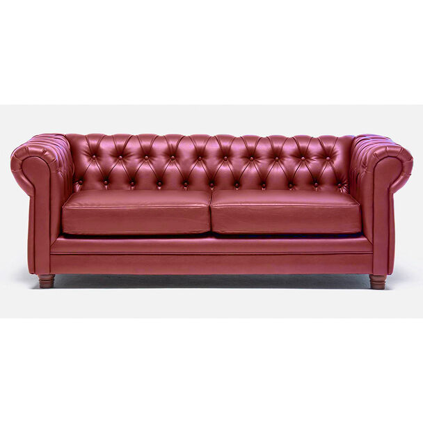 Sofá Barra Design Chesterfield 3 Cuerpos Rojo