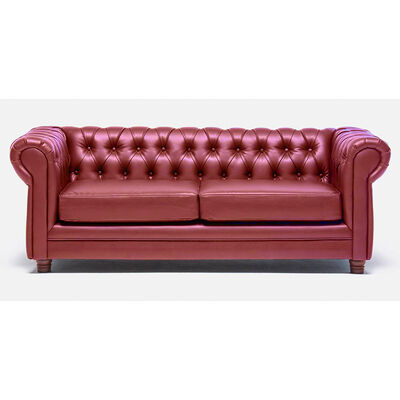 Sofá Barra Design Chesterfield 3 Cuerpos Rojo