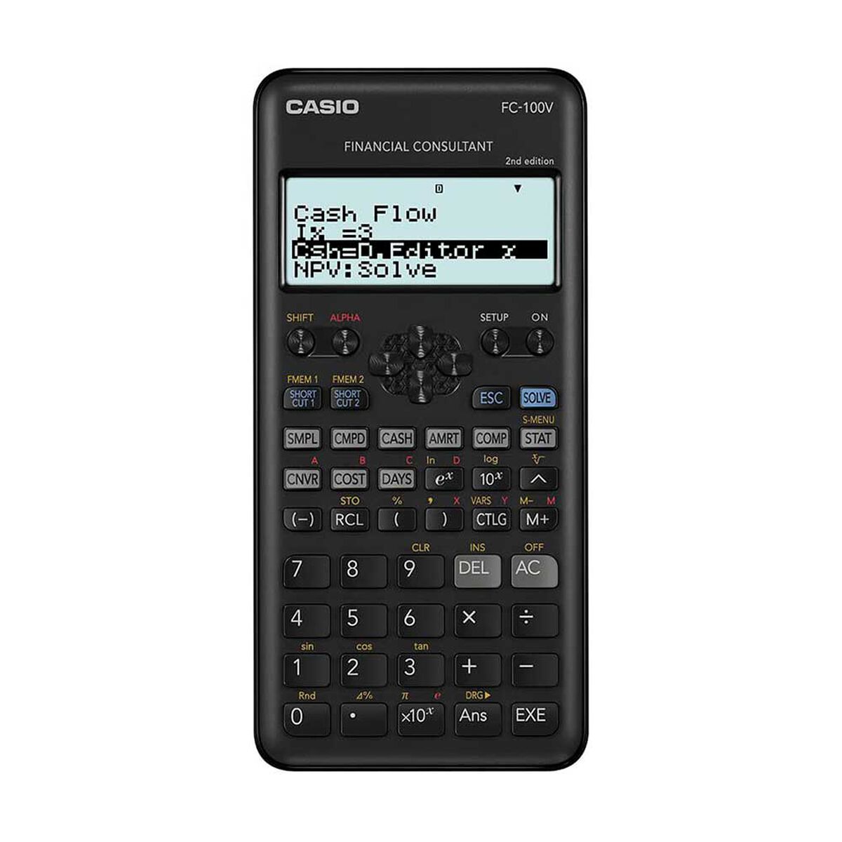 Calculadora Financiera Casio FC-100V-2 Negra