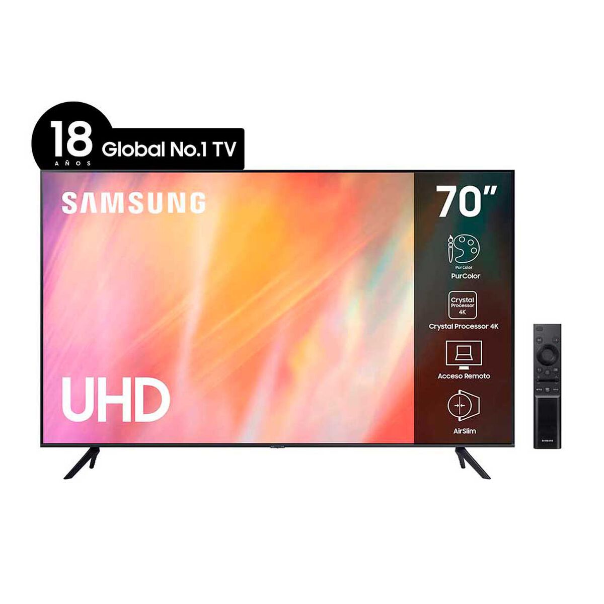 LED 70” Samsung AU7000 Smart TV UHD 4K
