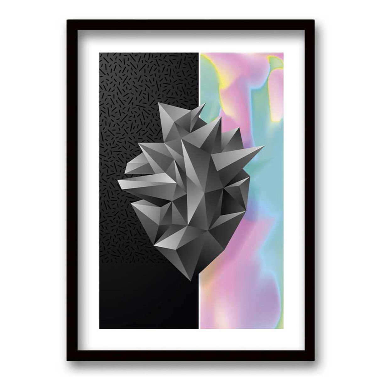 Cuadro Decorativo Retela Triángulo Flúor IV 50 x 35 cm