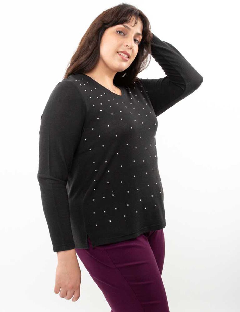 Sweater Con Apliques Mujer Extralindas