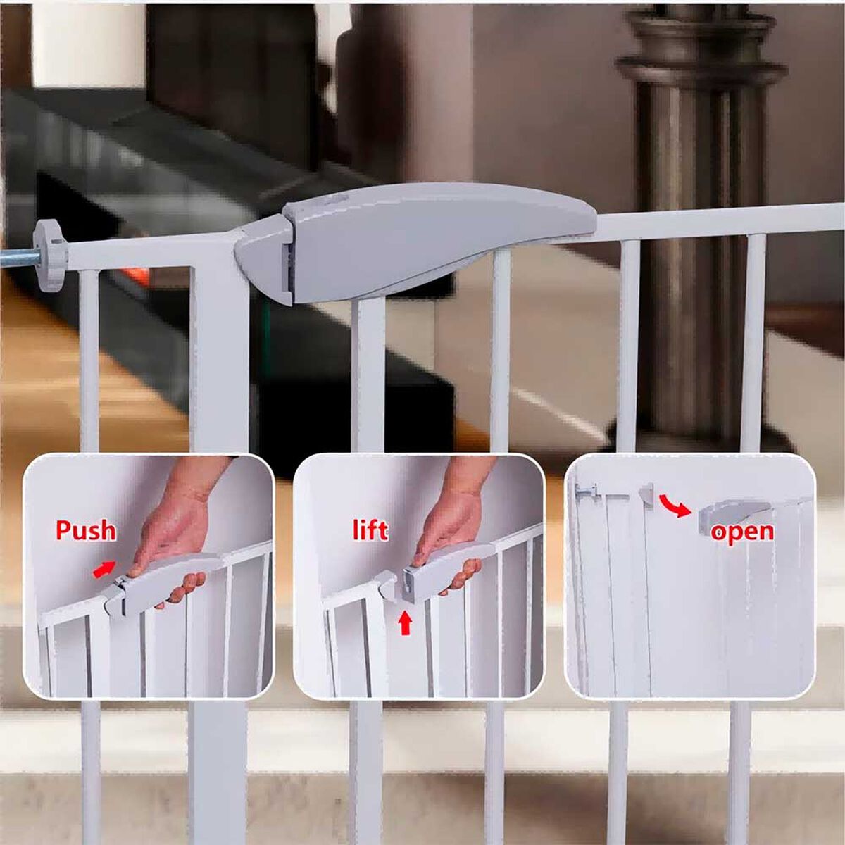 Reja de Seguridad Bebe Puerta Mascota Doble Seguro Bebesit