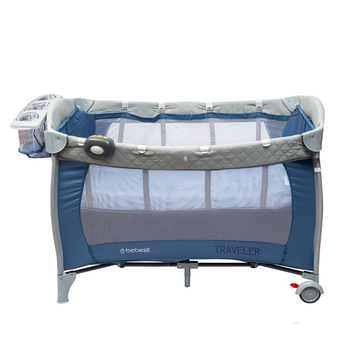 Cuna Corral Con Mudador Pack & Play Traveler Azul Bebesit