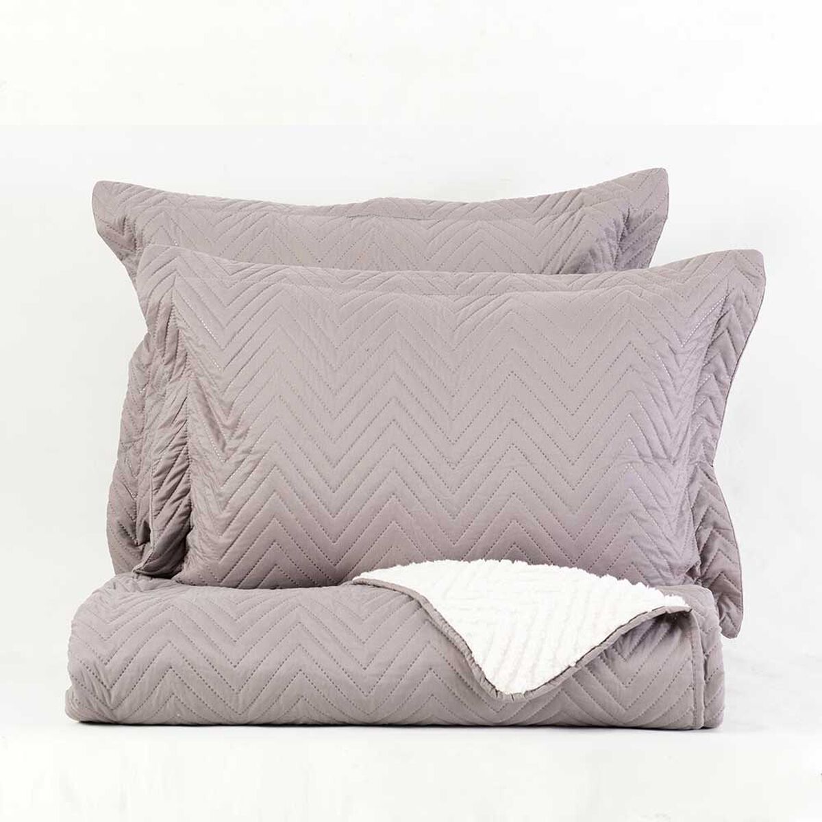 Quilt Sherpa Mashini 2 Plazas Liso Marengo