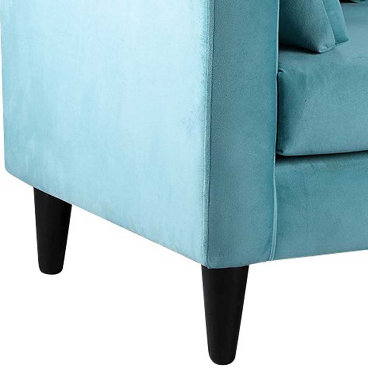 Sof&aacute; Bodevir Sky Felpa 00 3 Cuerpos Turquesa&nbsp;