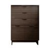 C&oacute;moda Roca Fit 3 Cajones 2 Puertas Nogal