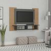 Panel TV Exit Atlanta Hasta 55" Roble Gris