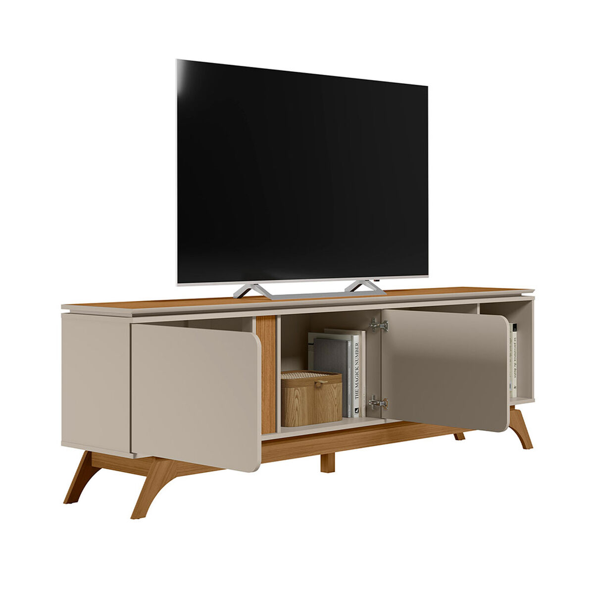 Rack TV Di Poretti Design Istambul Hasta 70" Caf&eacute; Claro