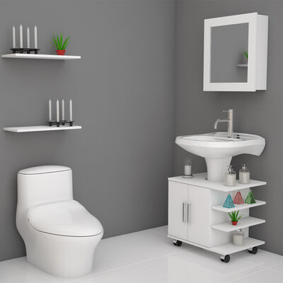 Mueble Lavamanos + Mueble Botiquín TuHome