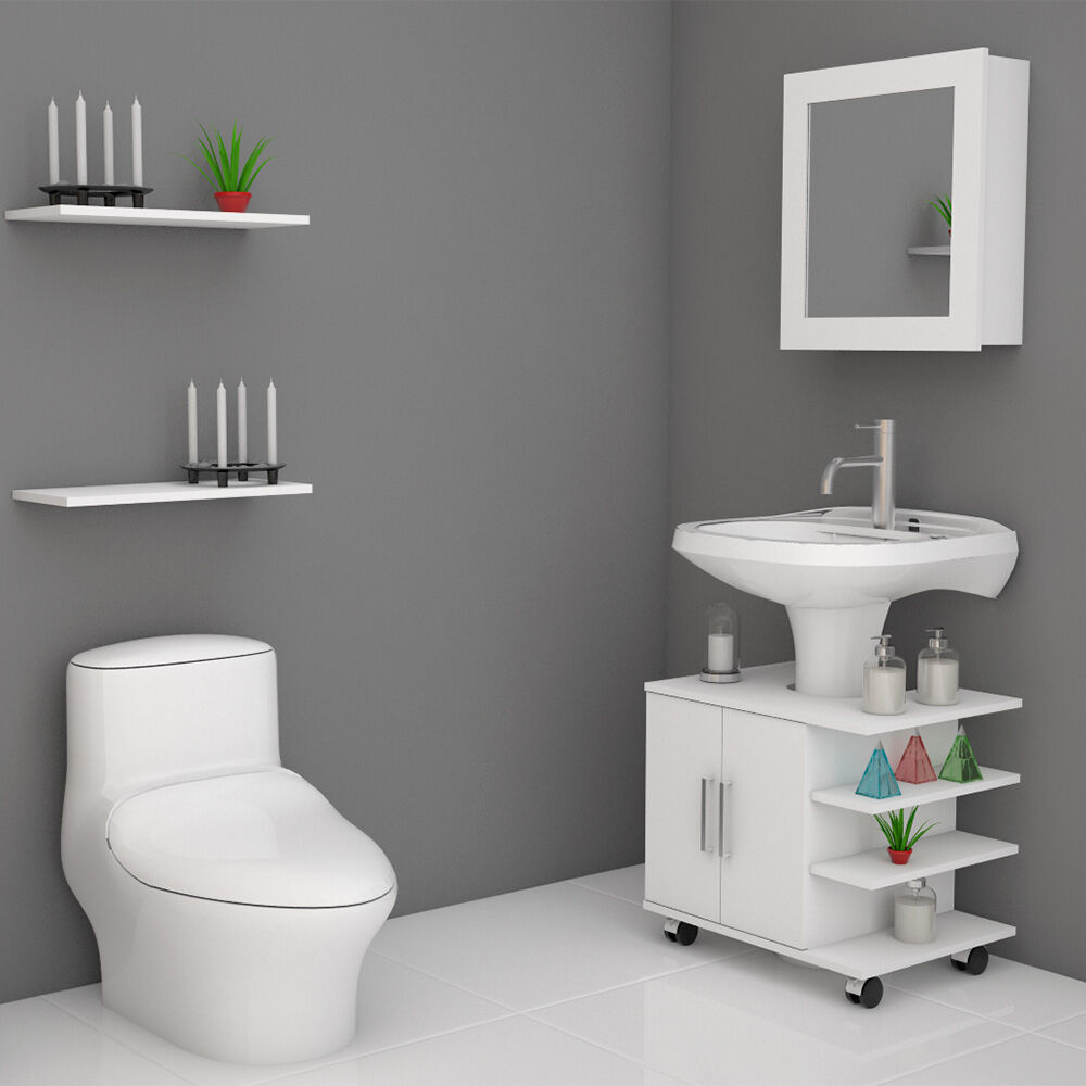 Mueble Lavamanos + Mueble Botiquín TuHome