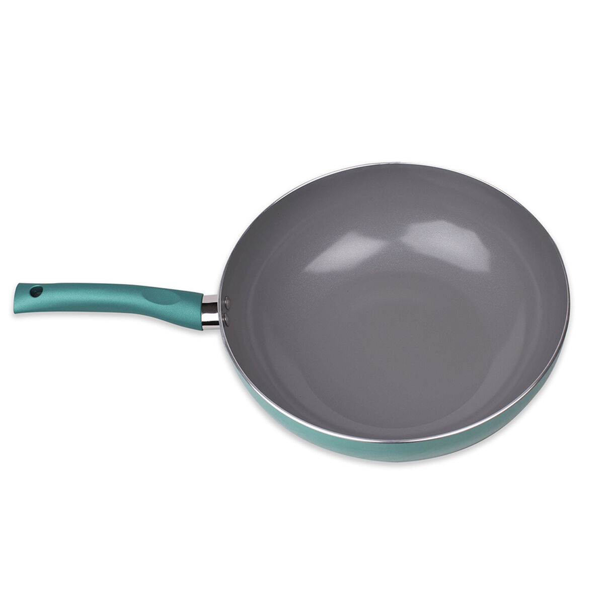 Wok Acero Inoxidable Doral Montecarlo Turquesa 30 cm