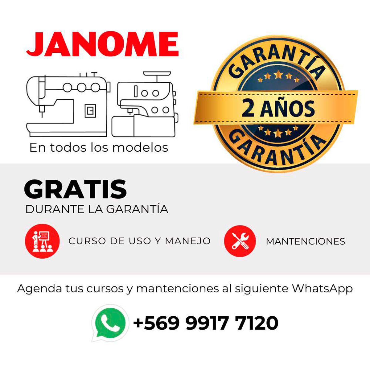 Máquina de Coser Mecánica Janome 1000A