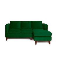 Sofá Seccional Barra Design Mila Derecho 3 Cuerpos Verde