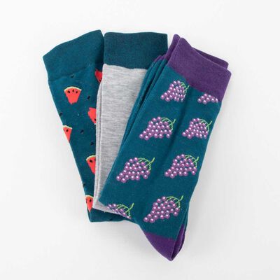 Imagen 2 del producto Pack 3 Calcetines Hombre Icono Gris