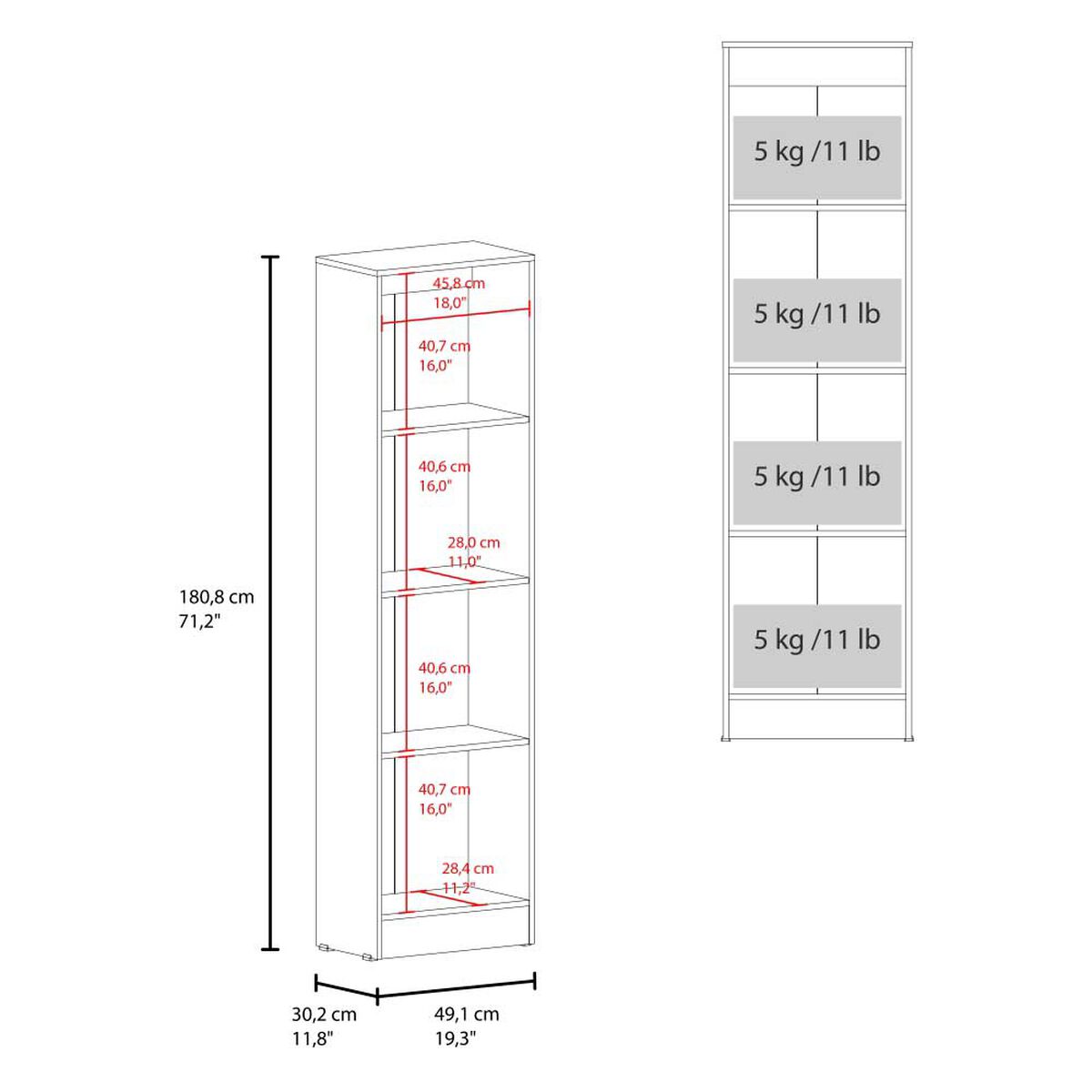 Closet Praga 1 Puerta Con Espejo Wengue 180,1X49,1X30,2 Cm