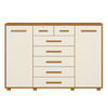 Cómoda Vekkahome Fontana 2 Puertas 7 Cajones Beige