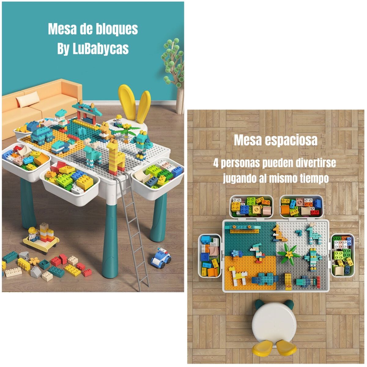 Mesa de Bloques 350 60 x 76 cm LuBabycas