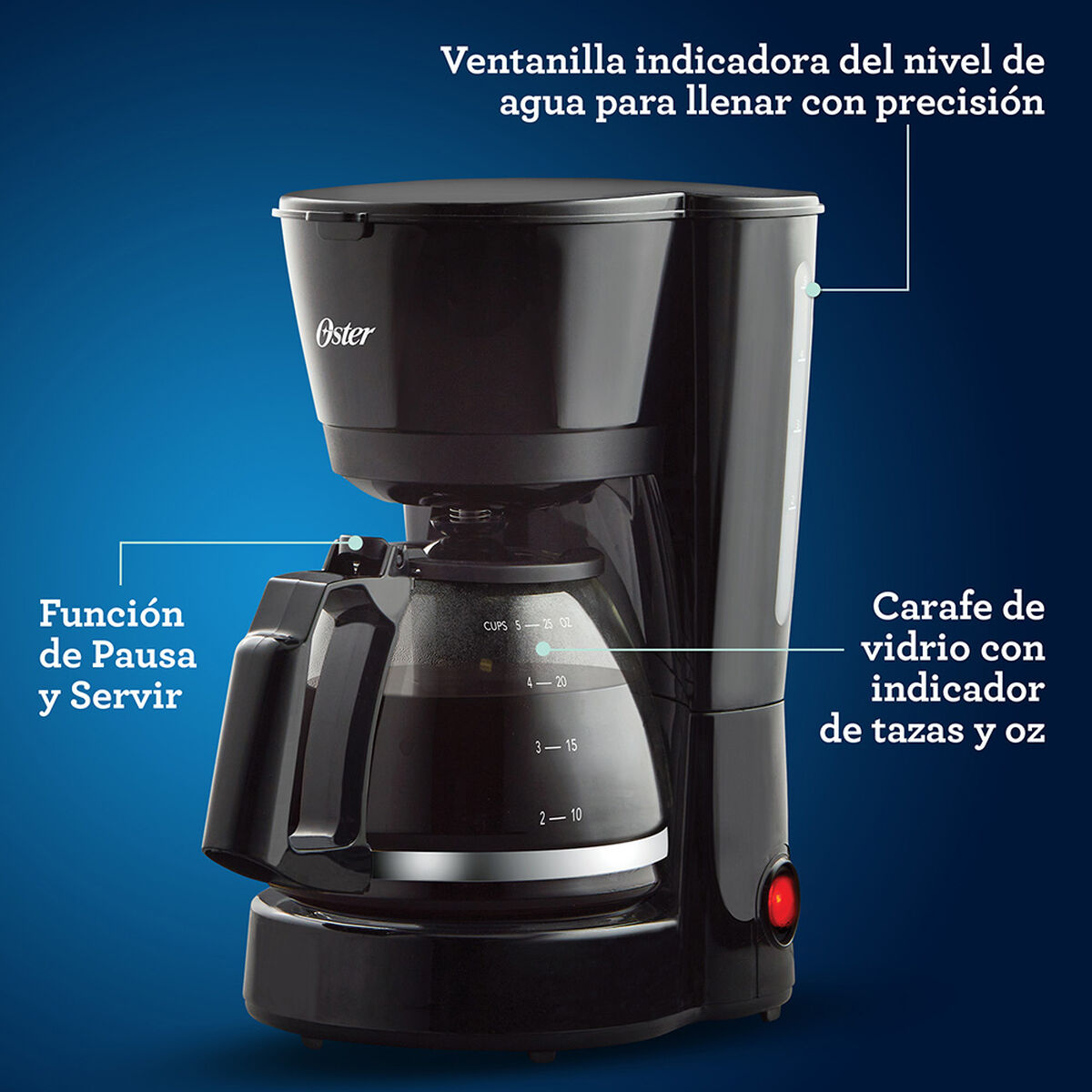 Cafetera Oster BVSTDC05-0 52 740 ml.