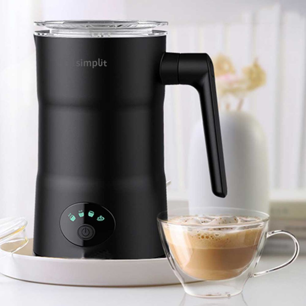 Espumador de Leche 4 en 1 Simplit Negro