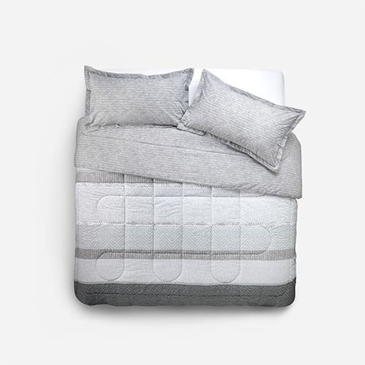 Plumón Liso Rosen 2 Plazas Teko Gris