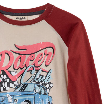 Imagen 2 del producto Polera Manga Larga Niño Chess Burdeo, Navy, Negro, Verde