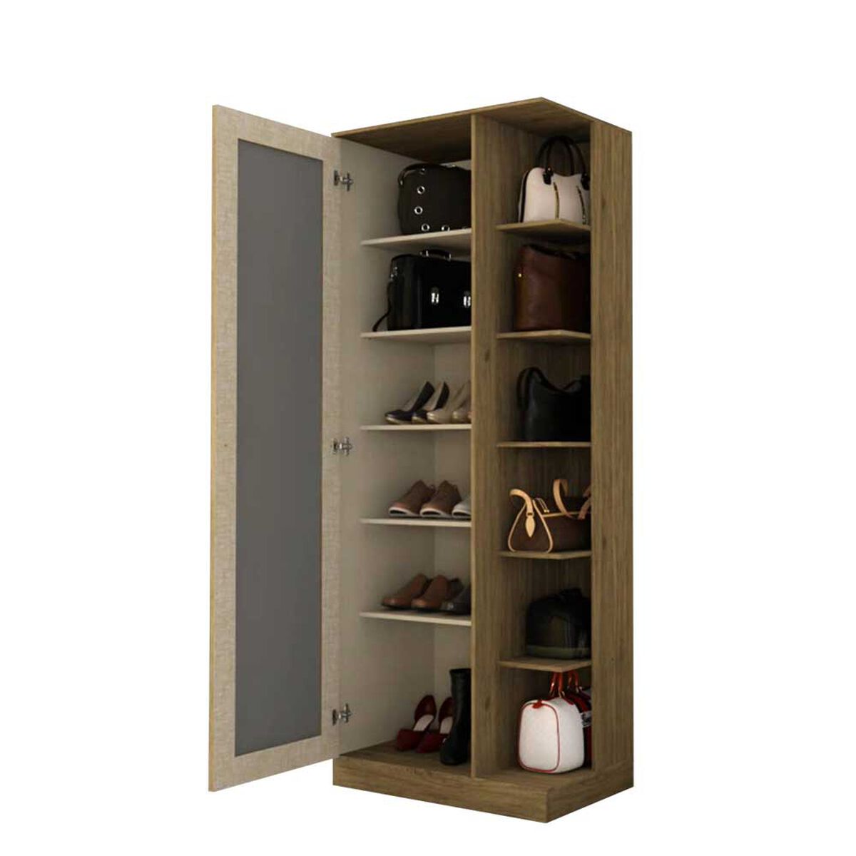 Zapatera Home Mobili Bardo 1 Puertas Café