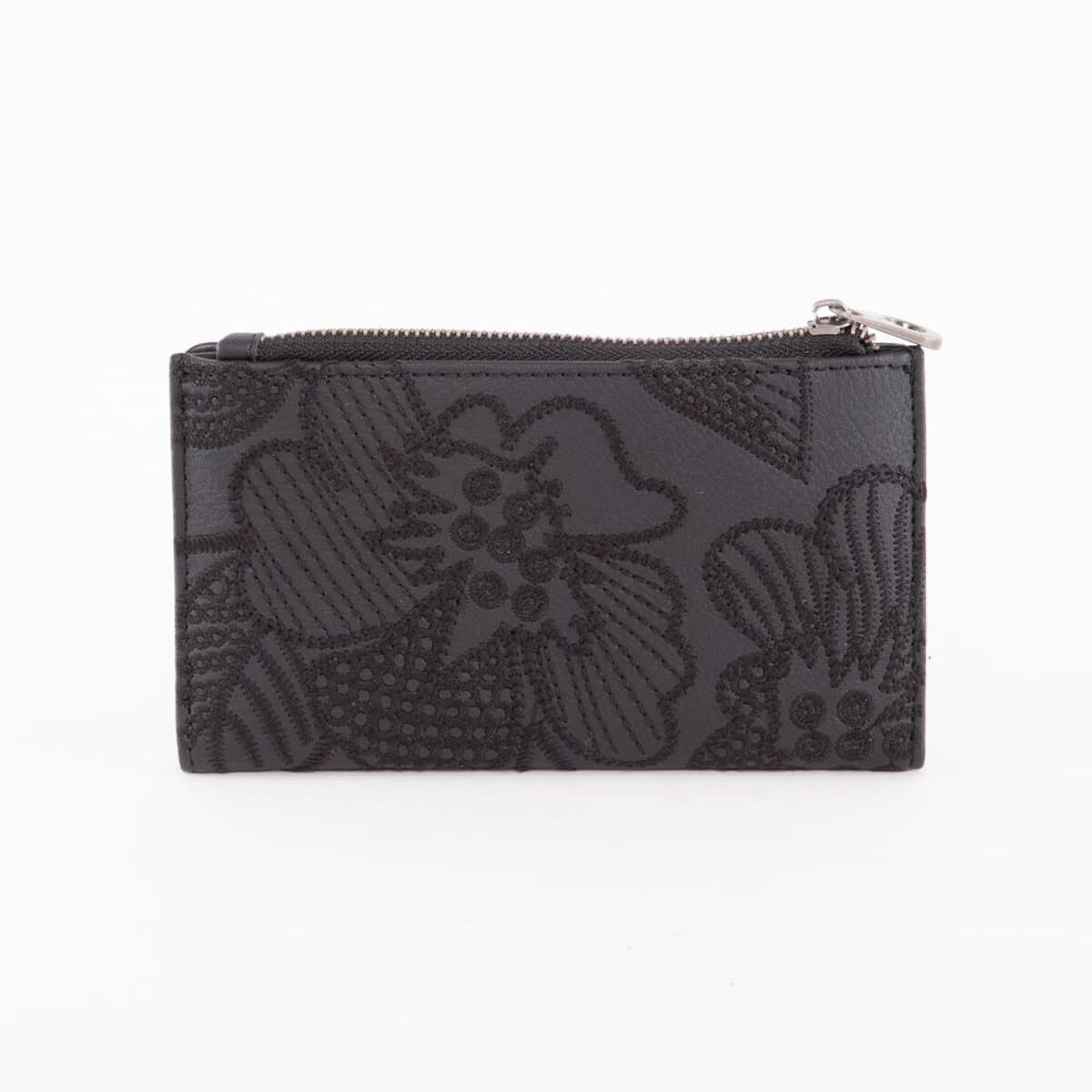 Billetera Boho Negra Eco Cuero Mujer Alma