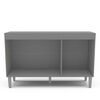 Mueble de Cocina Base Vekkahome Opie 2 Cajones 3 Puertas Gris