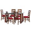 Juego de Comedor Latam Home Pamplona Girona 6 Sillas Velvet Verde