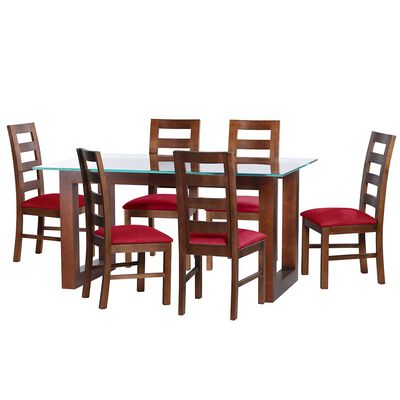 Juego de Comedor Latam Home Pamplona Girona 6 Sillas Velvet Verde