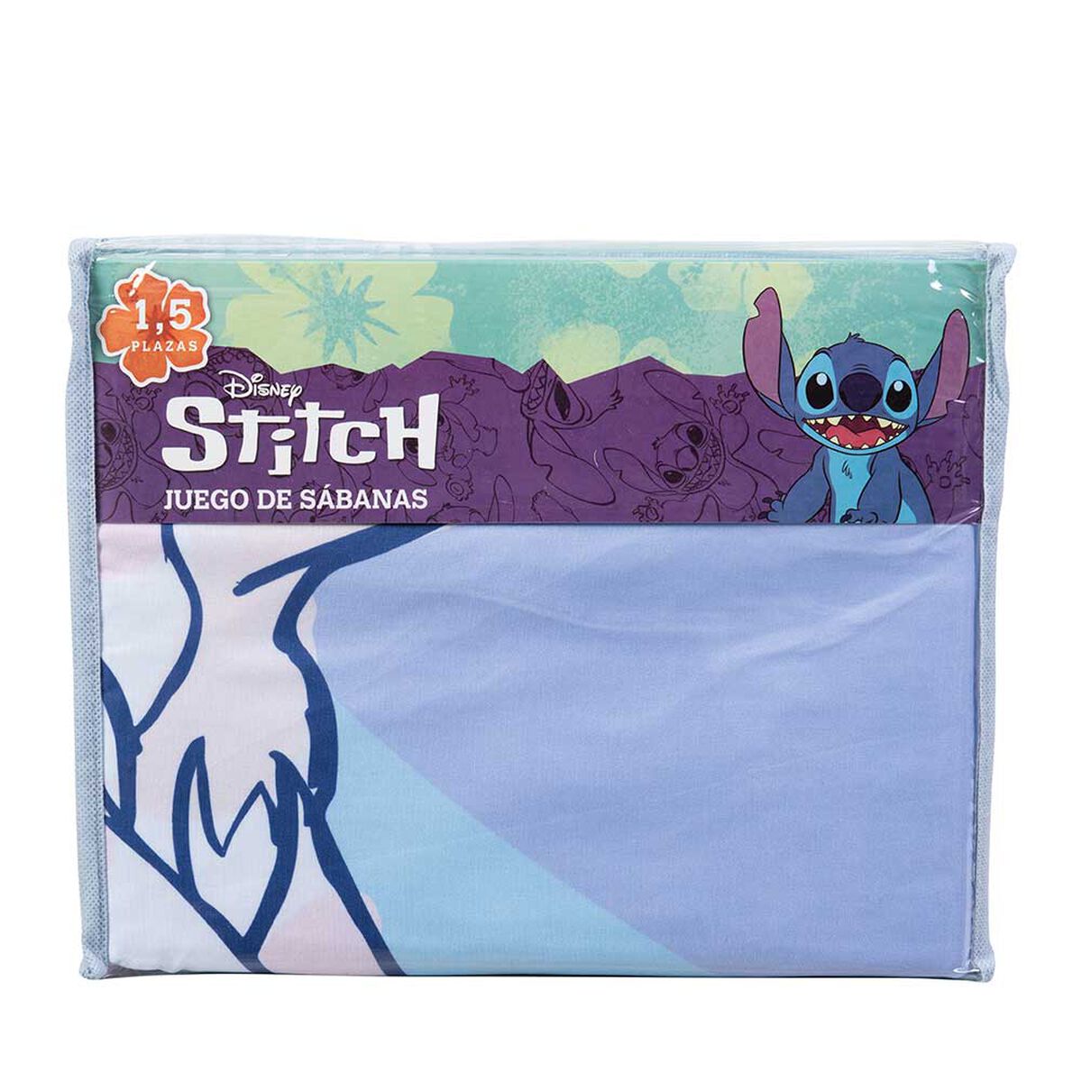 Juego de Sábanas Disney 1,5 Plazas Stitch Luna