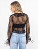 Blusa Transparente Manga Larga Mujer Icono