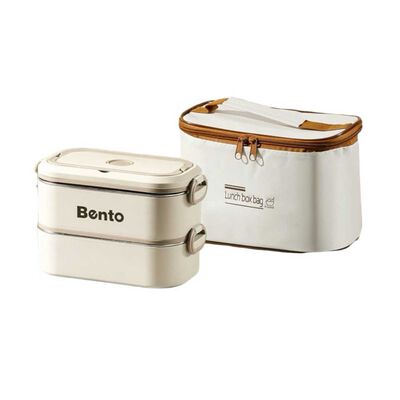 Imagen 1 del producto Lonchera Bento Crema LuBabycas