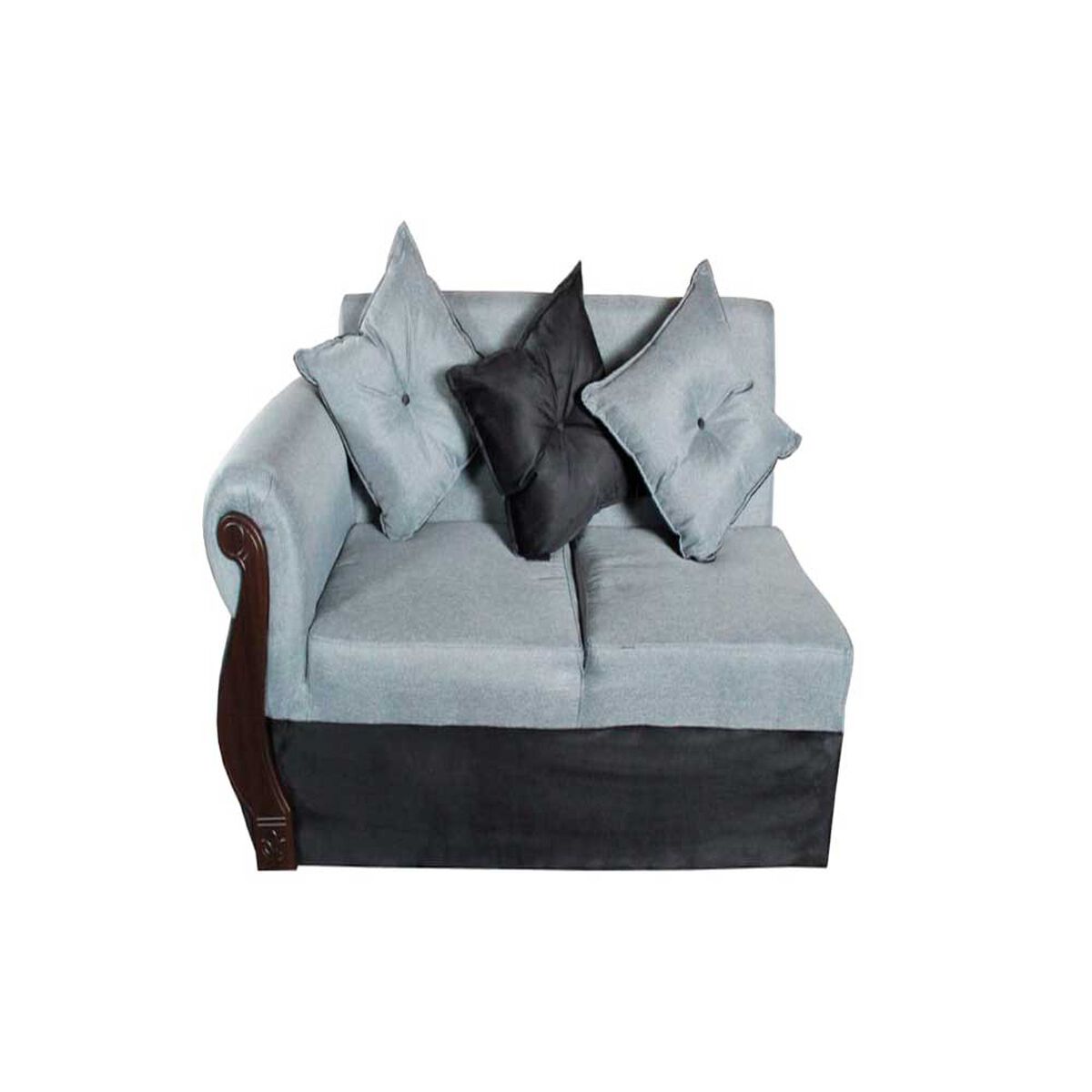 Modular Diseño A&M Home Madison Derecho 5 Cuerpos Negro Gris