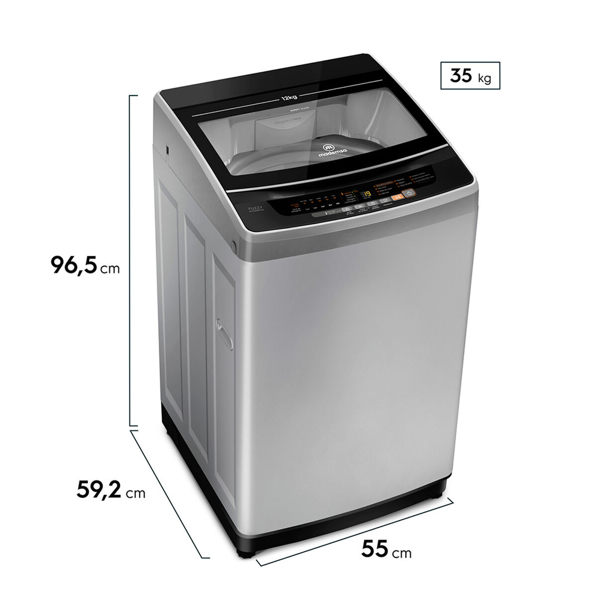 Lavadora Automática Mamdemsa 12 SZG 12 kg.