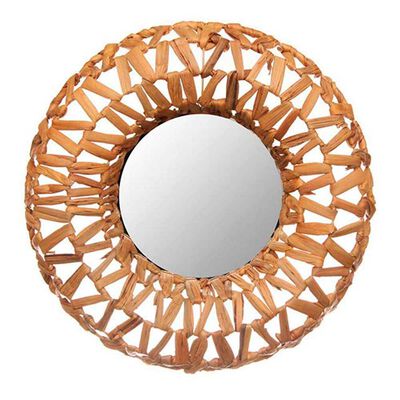 Imagen 1 del producto Espejo Mimbre Natural Vgo para Colgar Circular 46 cm Beige