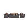 Juego de Living Almore Alemania Sof&aacute; 3 Cuerpos + Dos Sillones 1 Cuerpo Gris