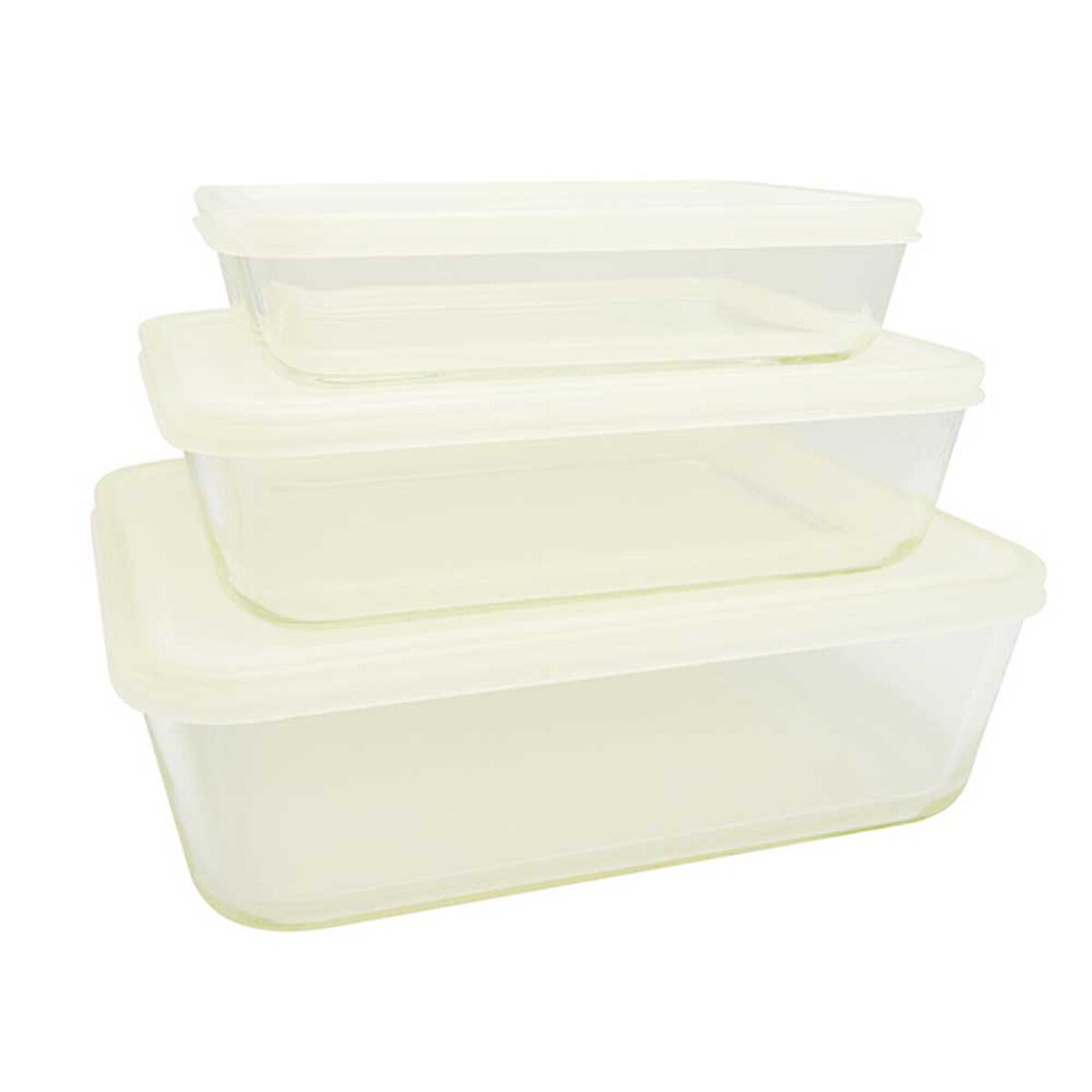 Set 3 Contenedores de Vidrio con Tapa Doral Brisk