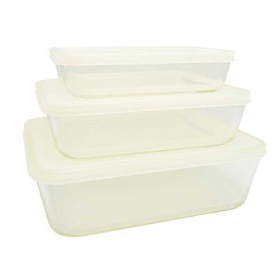 Imagen 1 del producto Set 3 Contenedores de Vidrio con Tapa Doral Brisk