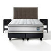 Cama Europea Flex 2 Plazas Majesty + 1 Respaldo + 2 Veladores